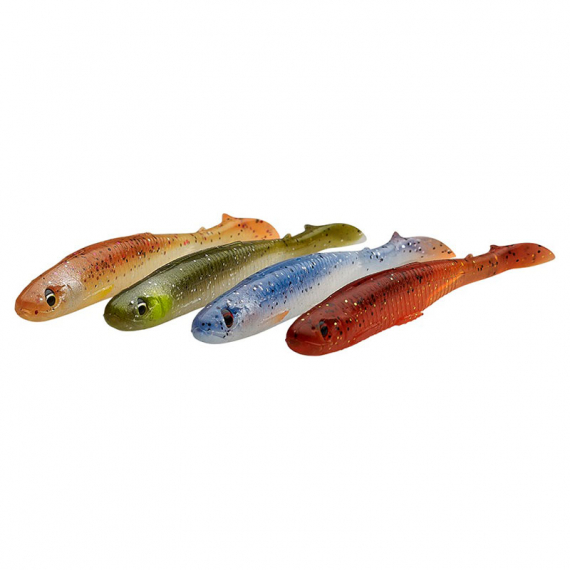 Savage Gear Slender Scoop Shad (4-pak) 11cm 7g - Clear Water Mix in de groep Kunstaas / Kunstaaskits bij Sportfiskeprylar.se (76751)