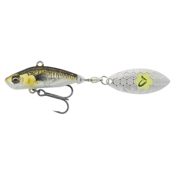 Savage Gear 3D Sticklebait Tailspin 8cm, 18g Sinking - Green Silver Ayu in de groep Kunstaas / Liploze crankbaits bij Sportfiskeprylar.se (76818)