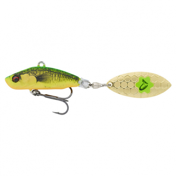 Savage Gear 3D Sticklebait Tailspin 8cm, 18g Sinking - Firetiger in de groep Kunstaas / Liploze crankbaits bij Sportfiskeprylar.se (76819)
