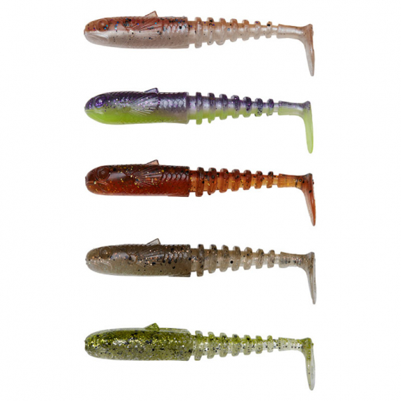 Savage Gear Gobster Shad 9cm 9g (5pcs) - Clear Water Mix in de groep Kunstaas / Softbaits / Baars Softbaits & Snoekbaars Softbaits bij Sportfiskeprylar.se (76954)