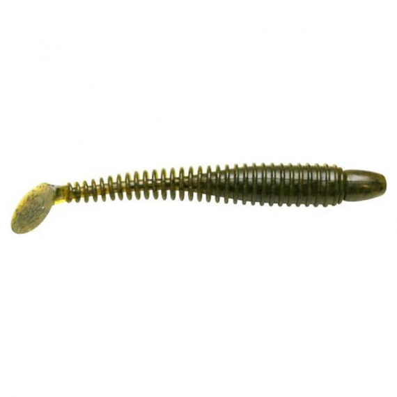 Swimming Ribster 10cm, Green Pumpkin (9pcs) in de groep Kunstaas / Softbaits / Verticale softbaits bij Sportfiskeprylar.se (78-SR45-024)