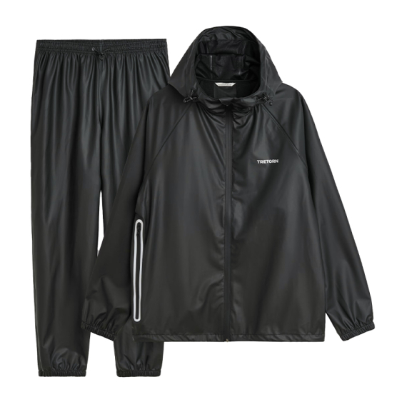 Tretorn Packable Rainbreaker Set, Black in de groep Kleding & Schoenen / Kleding / Vispakken bij Sportfiskeprylar.se (800655059Sr)