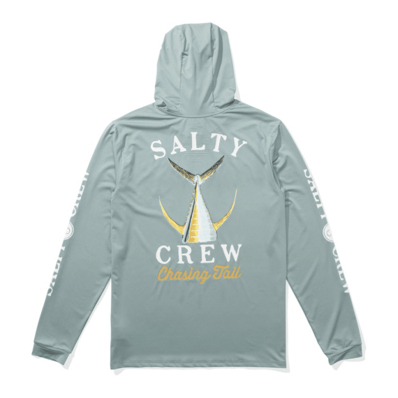 Salty Crew Tailed Hood Sunshirt Mackerel in de groep Kleding & Schoenen / UV-kleding bij Sportfiskeprylar.se (804046512974r)