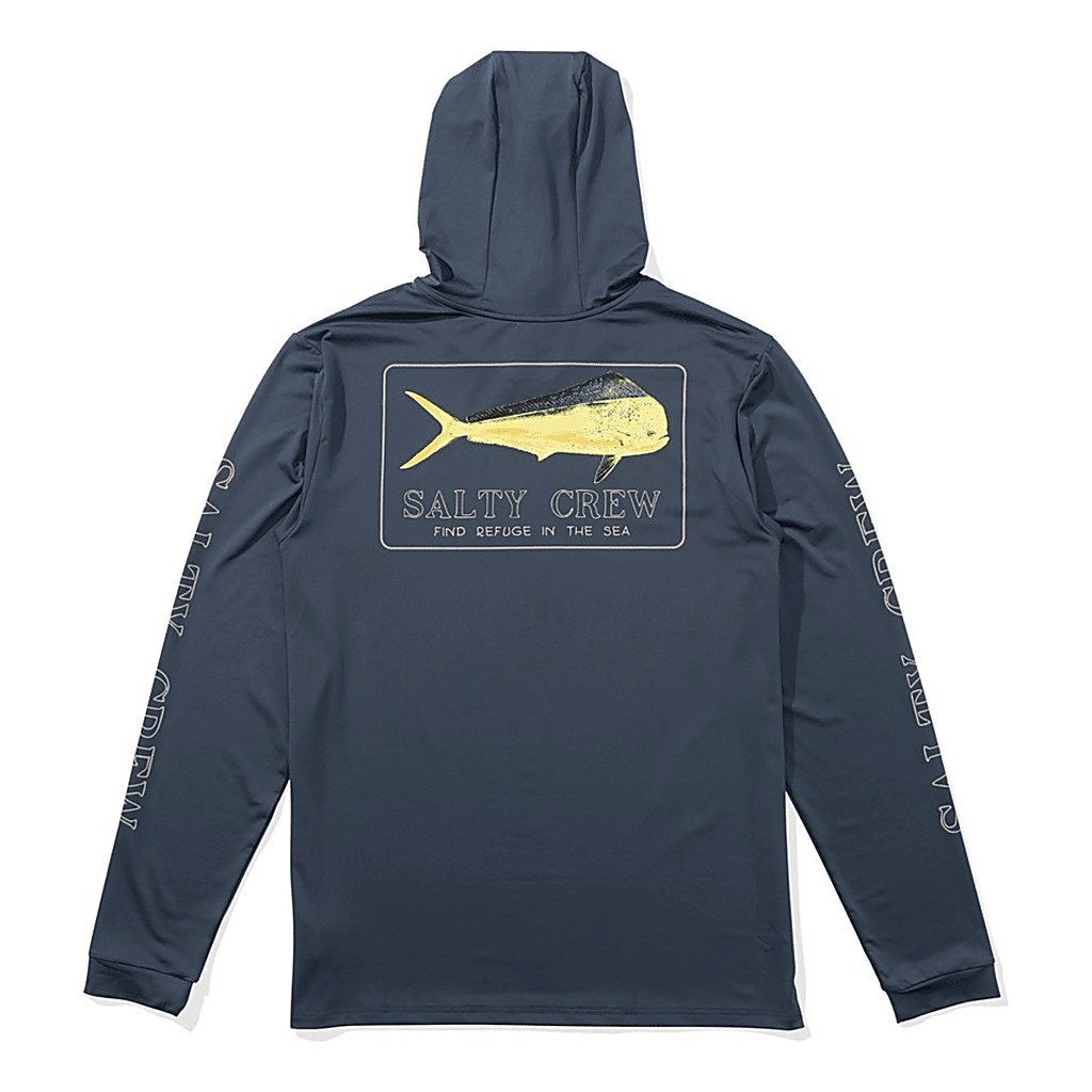 Salty Crew Golden Mahi Hood Sunshirt Blue Fin in de groep Kleding & Schoenen / UV-kleding bij Sportfiskeprylar.se (804046513032r)
