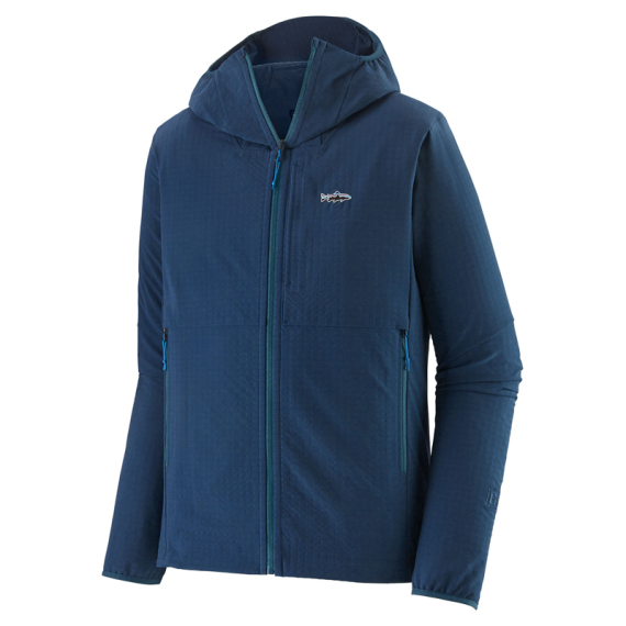 Patagonia M\'s R1 TechFace Fitz Roy Trout Hoody, Tidepool Blue in de groep Kleding & Schoenen / Kleding / Jassen / Windstopper bij Sportfiskeprylar.se (81786-TIDB-Sr)