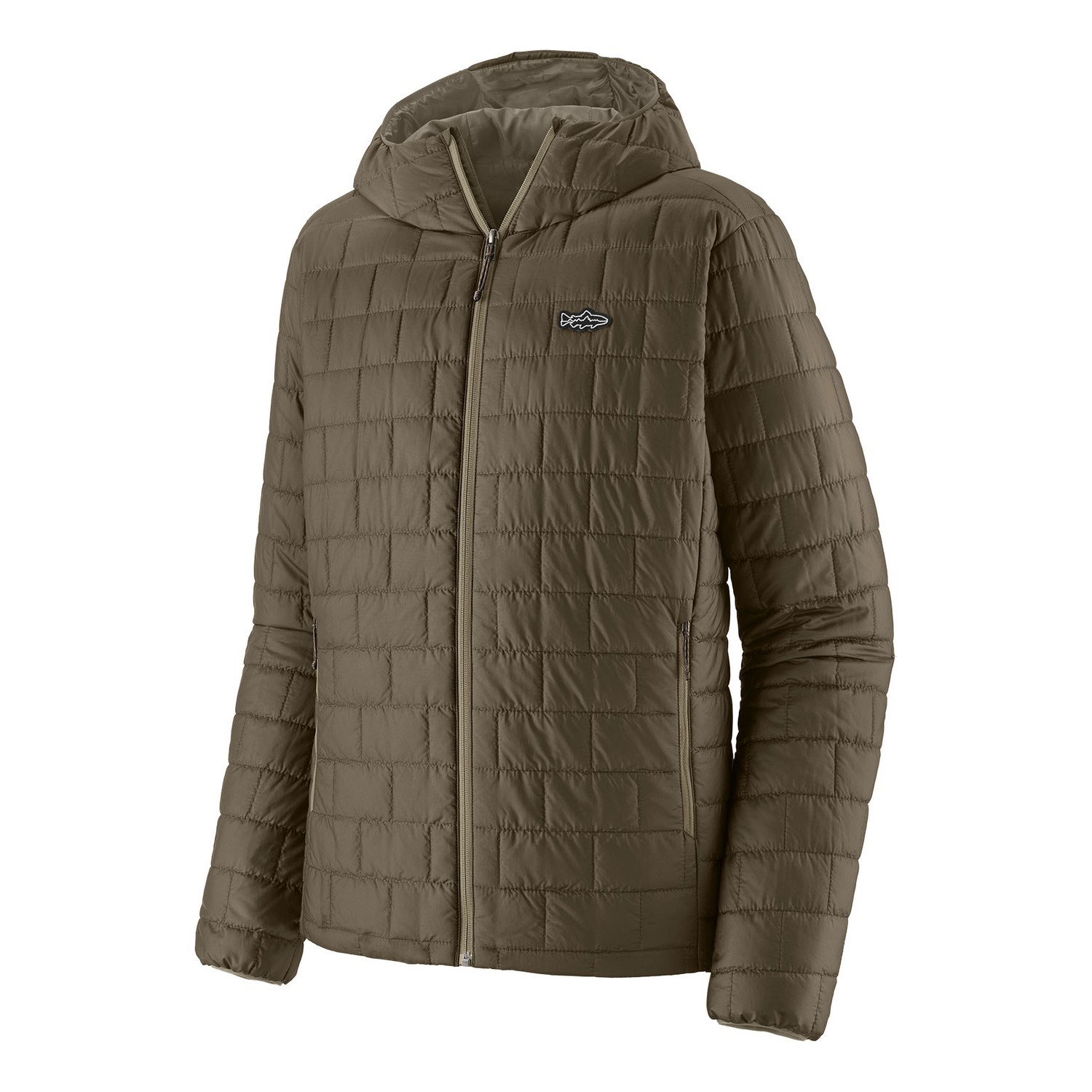 Patagonia M\'s Nano Puff Fitz Roy Trout Hoody BSNG in de groep Kleding & Schoenen / Kleding / Jassen / Donzen & synthetisch gevoerde jassen bij Sportfiskeprylar.se (84456-BSNG-XXLr)