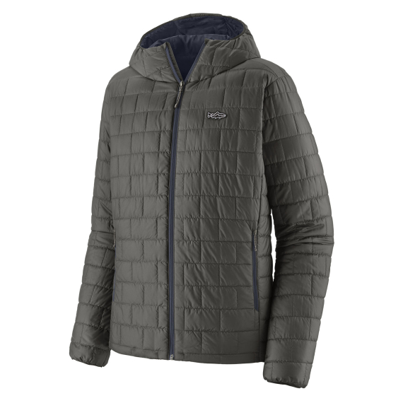 Patagonia M\'s Nano Puff Fitz Roy Trout Hoody Forge Grey in de groep Kleding & Schoenen / Kleding / Jassen / Donzen & synthetisch gevoerde jassen bij Sportfiskeprylar.se (84456-FGE-Lr)