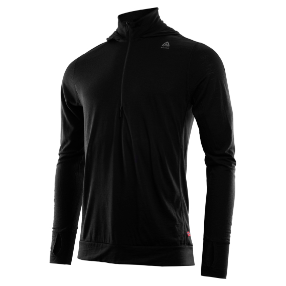 Aclima LightWool 140 Hoodie M\'s Jet Black in de groep Kleding & Schoenen / Kleding / Onderkleding & Ondergoed / Basislaag top bij Sportfiskeprylar.se (90-104627r)