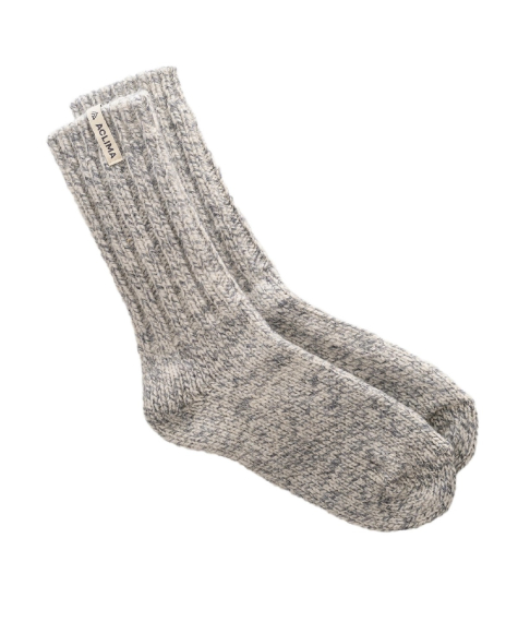 Aclima Norwegian Wool Socks Grey / White in de groep Kleding & Schoenen / Kleding / Onderkleding & Ondergoed / Sokken bij Sportfiskeprylar.se (90-107363r)