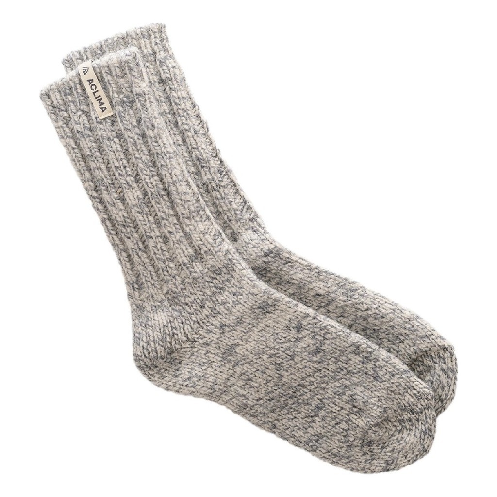 Aclima Norwegian Wool Socks Grey / White in de groep Kleding & Schoenen / Kleding / Onderkleding & Ondergoed / Sokken bij Sportfiskeprylar.se (90-107363r)