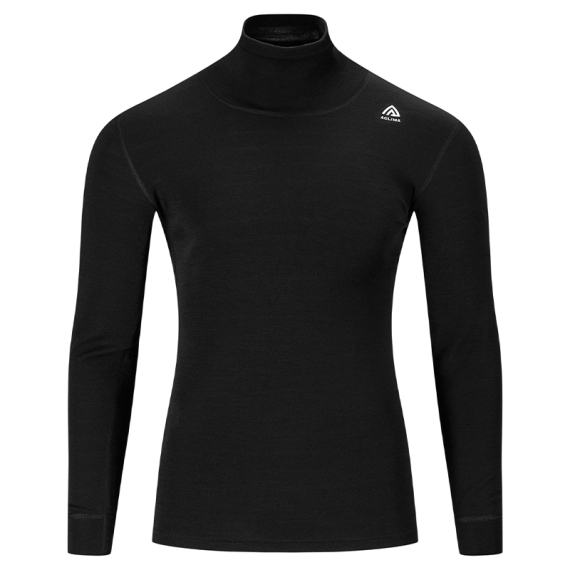 Aclima WarmWool Roll Neck M\'s Jet Black in de groep Kleding & Schoenen / Kleding / Onderkleding & Ondergoed / Basislaag top bij Sportfiskeprylar.se (90-110979r)