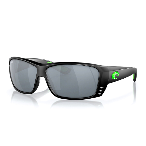 Costa Cat Cay 200 Matte Black/Electric Green Gray Silver Mirror 58 in de groep Kleding & Schoenen / Brillen / Gepolariseerde zonnebrillen bij Sportfiskeprylar.se (90240861)