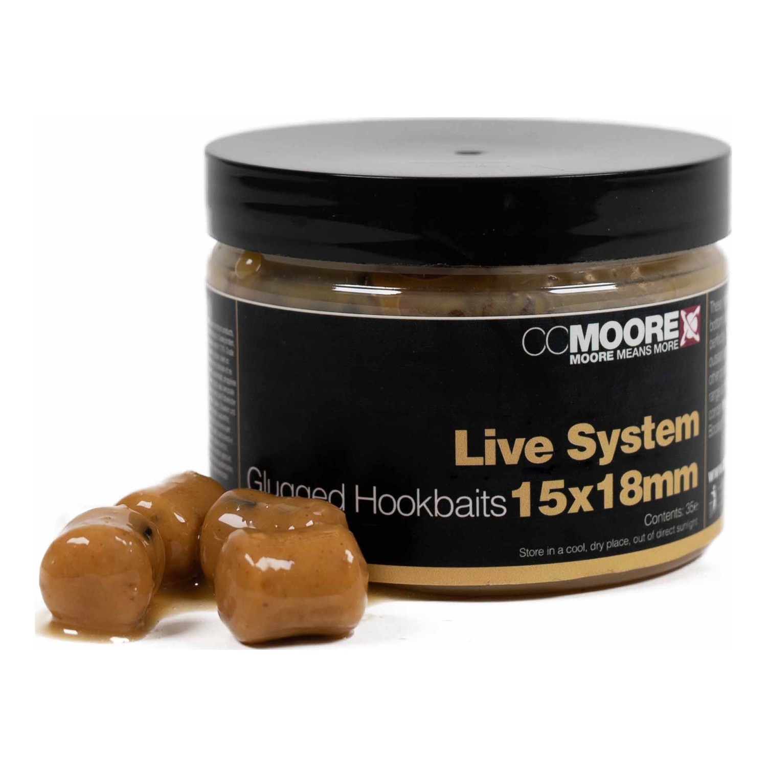 CC Moore Glugged Hookbaits 15x18mm - Live System - Kunstaas - Boilies, Haakaas & Grondaas - Popups & Wafters