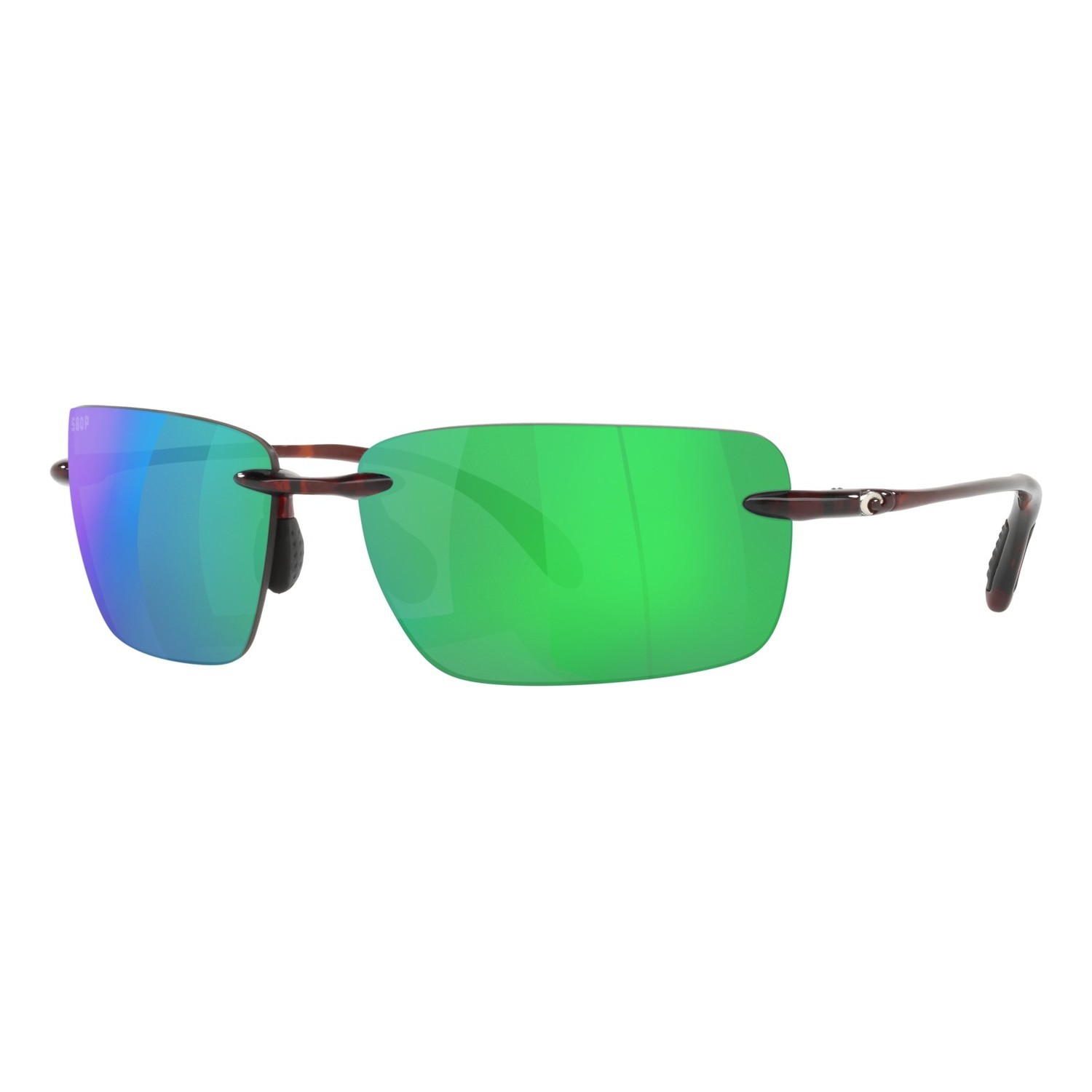 Costa Gulf Shore-10 Shiny Tortoise-Green Mirror 580P in de groep Kleding & Schoenen / Brillen / Gepolariseerde zonnebrillen bij Sportfiskeprylar.se (90740366)
