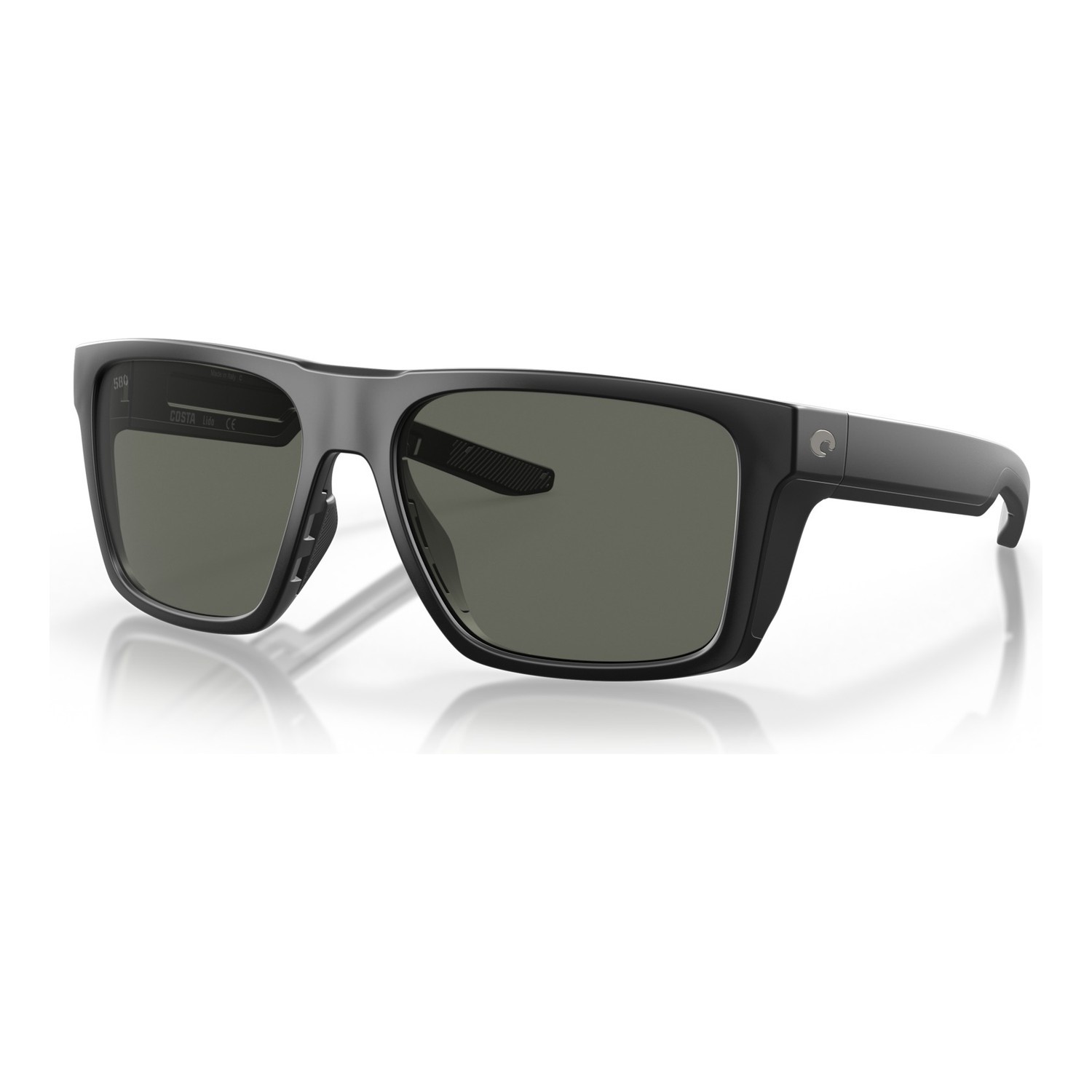 Costa Lido-Matte Black-Gray 580G in de groep Kleding & Schoenen / Brillen / Gepolariseerde zonnebrillen bij Sportfiskeprylar.se (91040457)