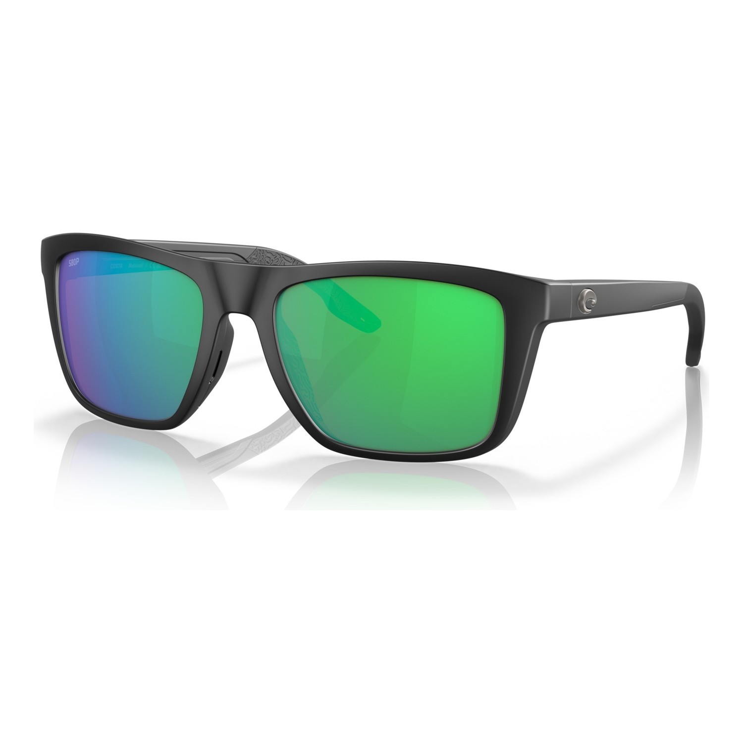 Costa Mainsail-Matte Black-Green Mirror 580P in de groep Kleding & Schoenen / Brillen / Gepolariseerde zonnebrillen bij Sportfiskeprylar.se (91070255)