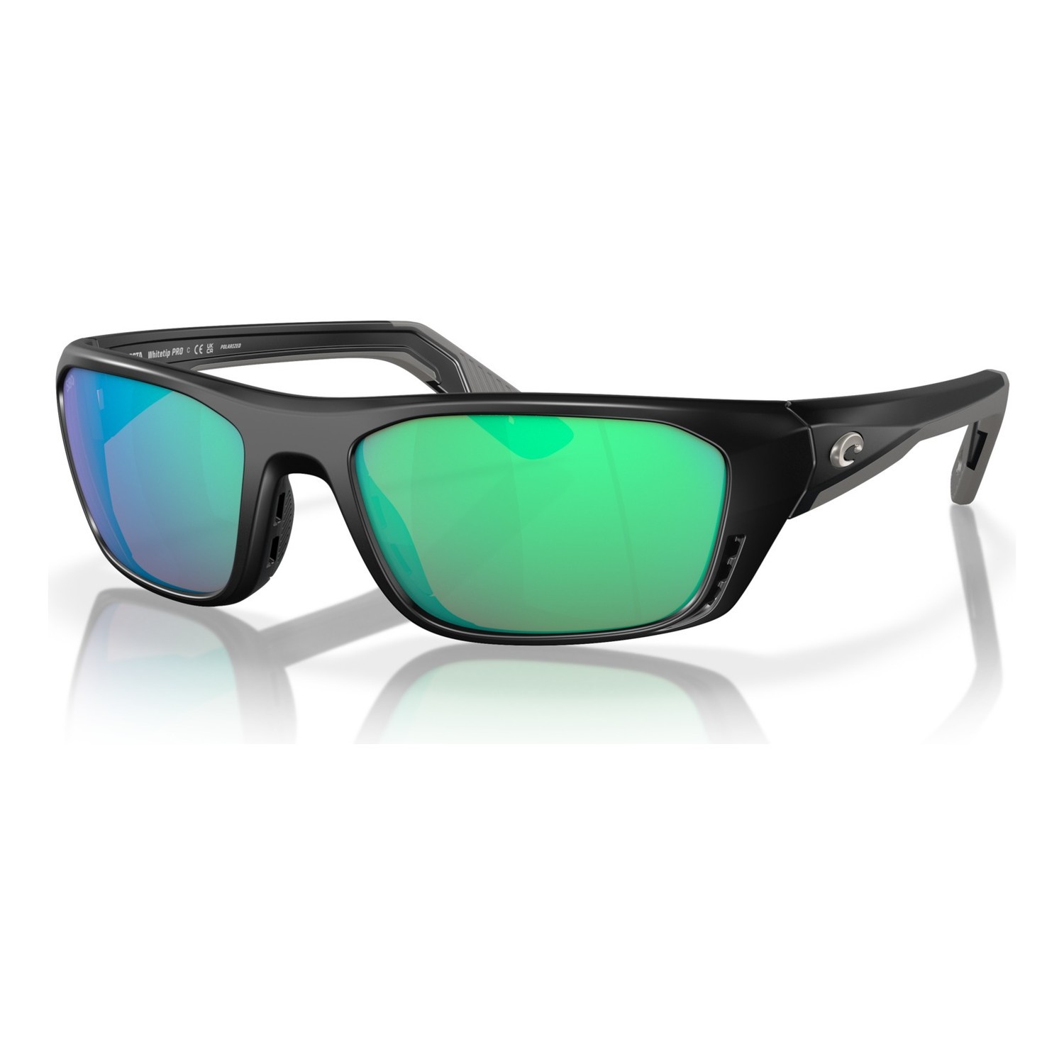 Costa Whitetip Pro-Matte Black-Green Mirror 580G in de groep Kleding & Schoenen / Brillen / Gepolariseerde zonnebrillen bij Sportfiskeprylar.se (91150257)