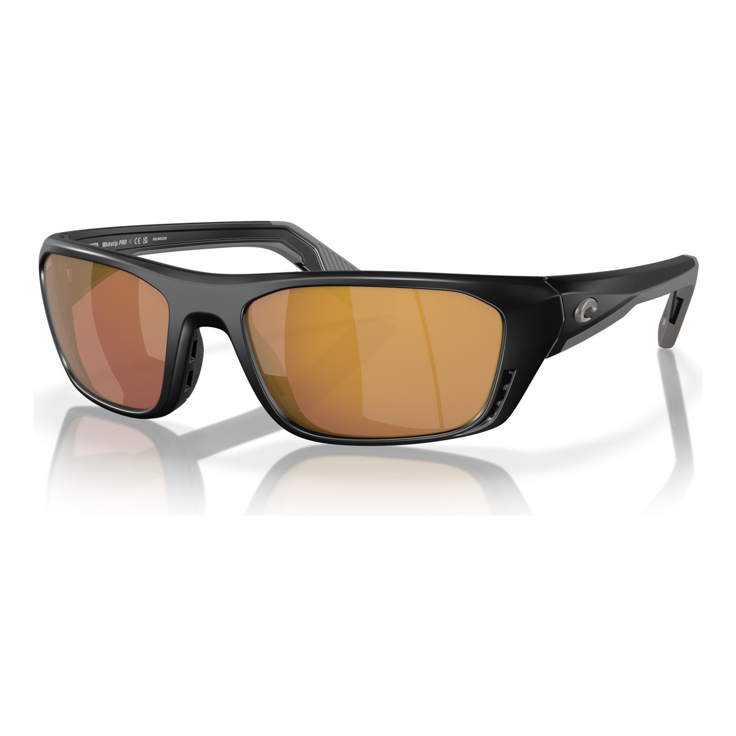 Costa Whitetip Pro-Matte Black-Gold Mirror 580G in de groep Kleding & Schoenen / Brillen / Gepolariseerde zonnebrillen bij Sportfiskeprylar.se (91150657)