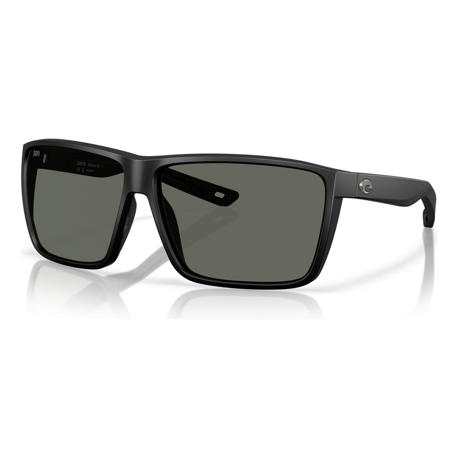 Costa Rincon II - Matte Black - Gray 580G in de groep Kleding & Schoenen / Brillen / Gepolariseerde zonnebrillen bij Sportfiskeprylar.se (91210164)