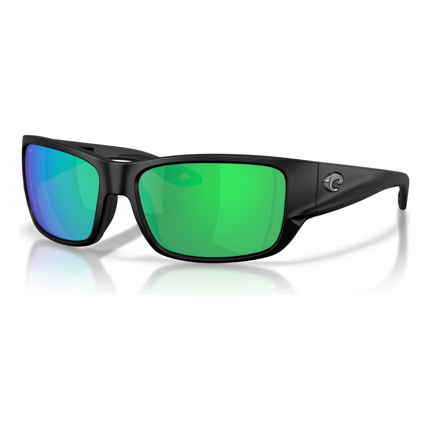 Costa Schoolie - Matte Black - Green Mirror 580P in de groep Kleding & Schoenen / Brillen / Gepolariseerde zonnebrillen bij Sportfiskeprylar.se (91320356)
