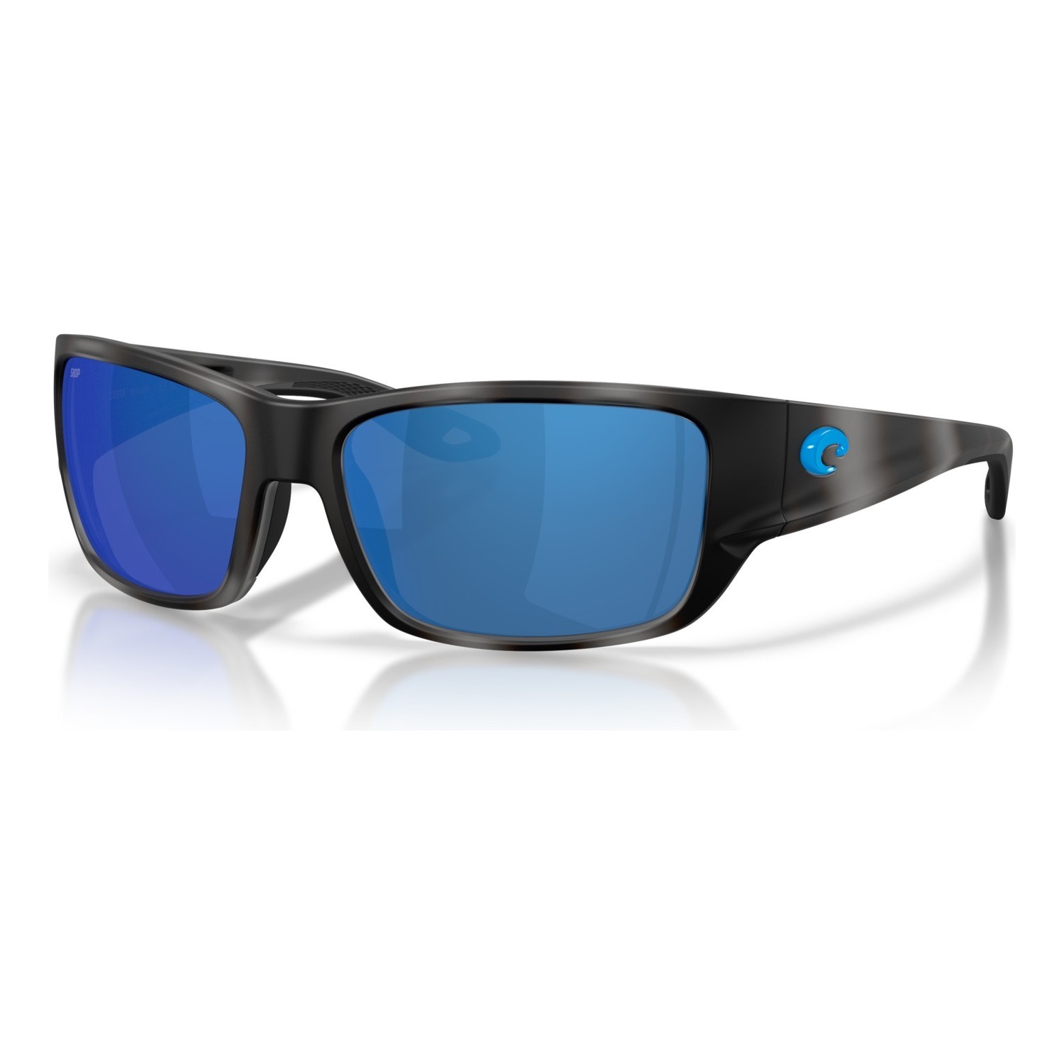 Costa Schoolie - Matte Tiger Shark - Blue Mirror 580P in de groep Kleding & Schoenen / Brillen / Gepolariseerde zonnebrillen bij Sportfiskeprylar.se (91320556)