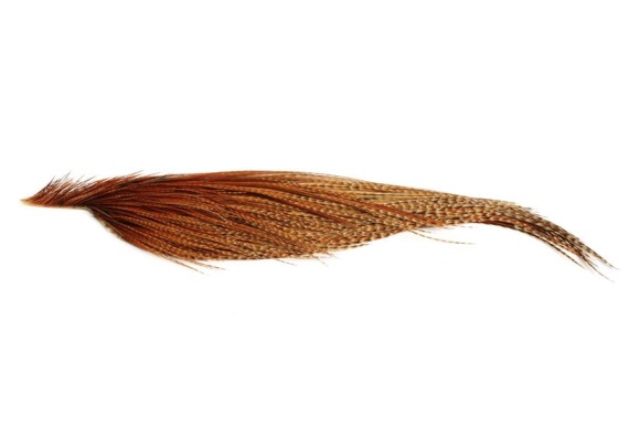Whiting Bronze 1/2 Dry Fly Hackle Barred Dark Ginger in de groep Haken & Terminal Tackle / Vliegvis bindmateriaal / Vliegbindmateriaal / Veren & Capes / Hackle bij Sportfiskeprylar.se (91341016)