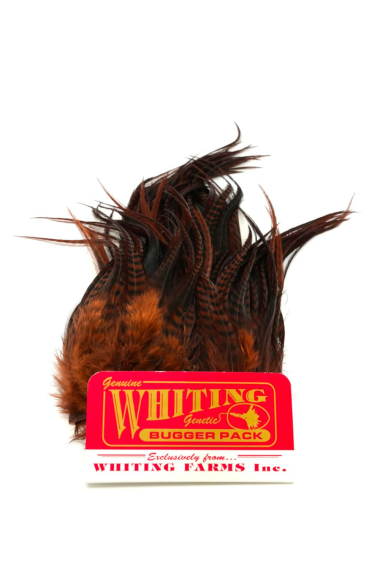 Whiting Bugger Pack Barred in de groep Haken & Terminal Tackle / Vliegvis bindmateriaal / Vliegbindmateriaal / Veren & Capes / Andere veren bij Sportfiskeprylar.se (91871005r)