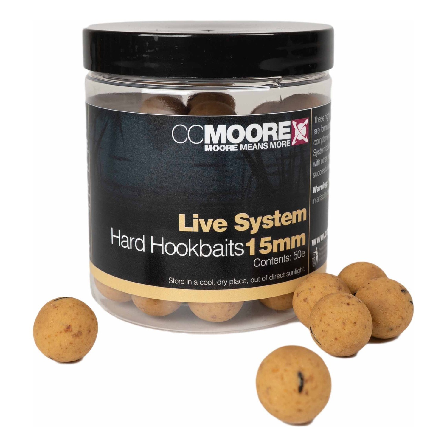 CC Moore Hard Hookbaits - Live System 15mm - Kunstaas - Boilies, Haakaas & Grondaas - Popups & Wafters