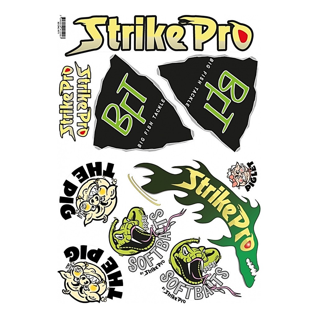 CWC Sticker Kit, BFT, Pig, Strike Pro - A4 in de groep Andere / Stickers en stickers bij Sportfiskeprylar.se (93-CWC-KIT1)