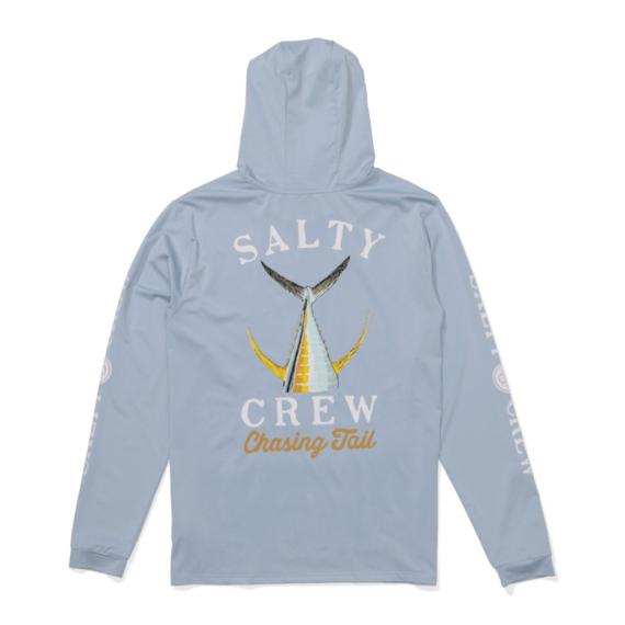 Salty Crew Tailed Hood Sunshirt Blue Fog in de groep Kleding & Schoenen / UV-kleding bij Sportfiskeprylar.se (9334966016166r)
