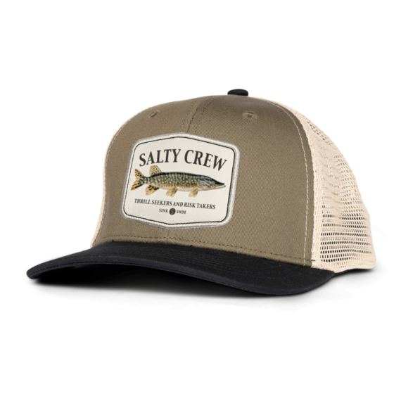 Salty Crew Euro Pike Trucker Oliveblack in de groep Kleding & Schoenen / Petten, mutsen en overig / Petten bij Sportfiskeprylar.se (9334966200008)