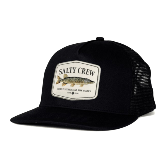 Salty Crew Euro Pike Trucker Black in de groep Kleding & Schoenen / Petten, mutsen en overig / Petten bij Sportfiskeprylar.se (9334966200015)