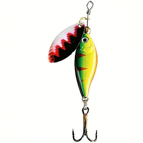 Fladen Loket 12g - Green Body White/Red/Black Spoon in de groep Kunstaas / Inline Spinners bij Sportfiskeprylar.se (961-277)