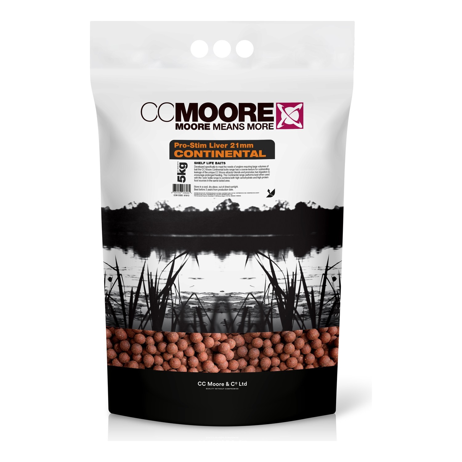 CC Moore Continental Boilies 21mm 5kg - Pro-Stim Liver - Kunstaas - Boilies, Haakaas & Grondaas - Boilies