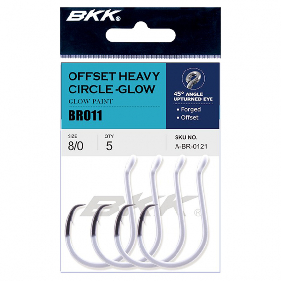 BKK Glow Heavy Circle Saltwater Hook (3pcs) - 10/0 in de groep Haken & Terminal Tackle / Haken / Cirkelhaken bij Sportfiskeprylar.se (A-BR-0123)
