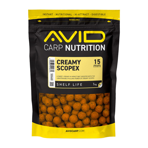 Avid Creamy Scopex Boilies - 1kg in de groep Kunstaas / Boilies, Haakaas & Grondaas bij Sportfiskeprylar.se (A0650068r)