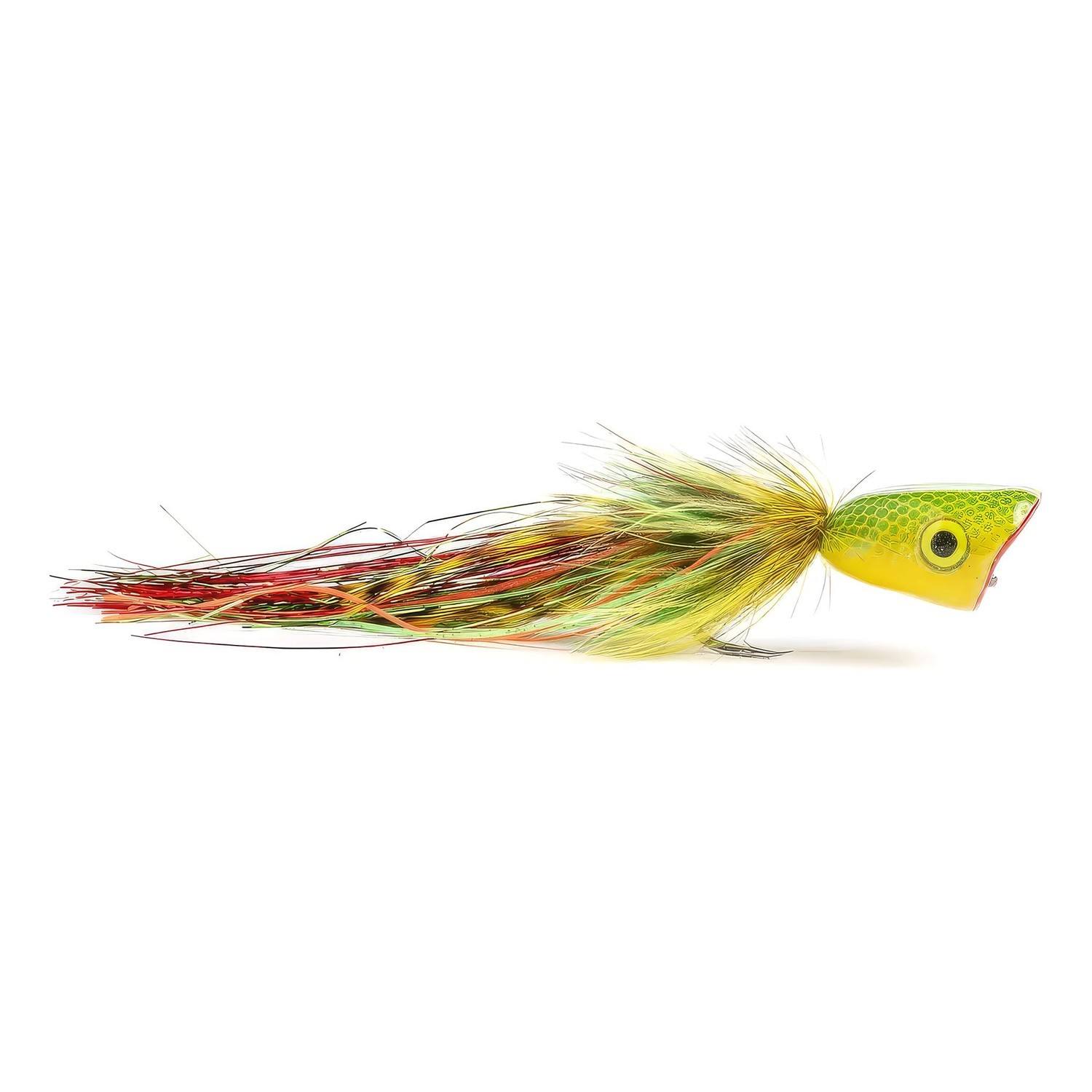 Vision Pike - Surface Seducer Double Popper Green/Yellow fly #6/0 in de groep Kunstaas / Vliegen / Snoekvliegen bij Sportfiskeprylar.se (A168606398-60)