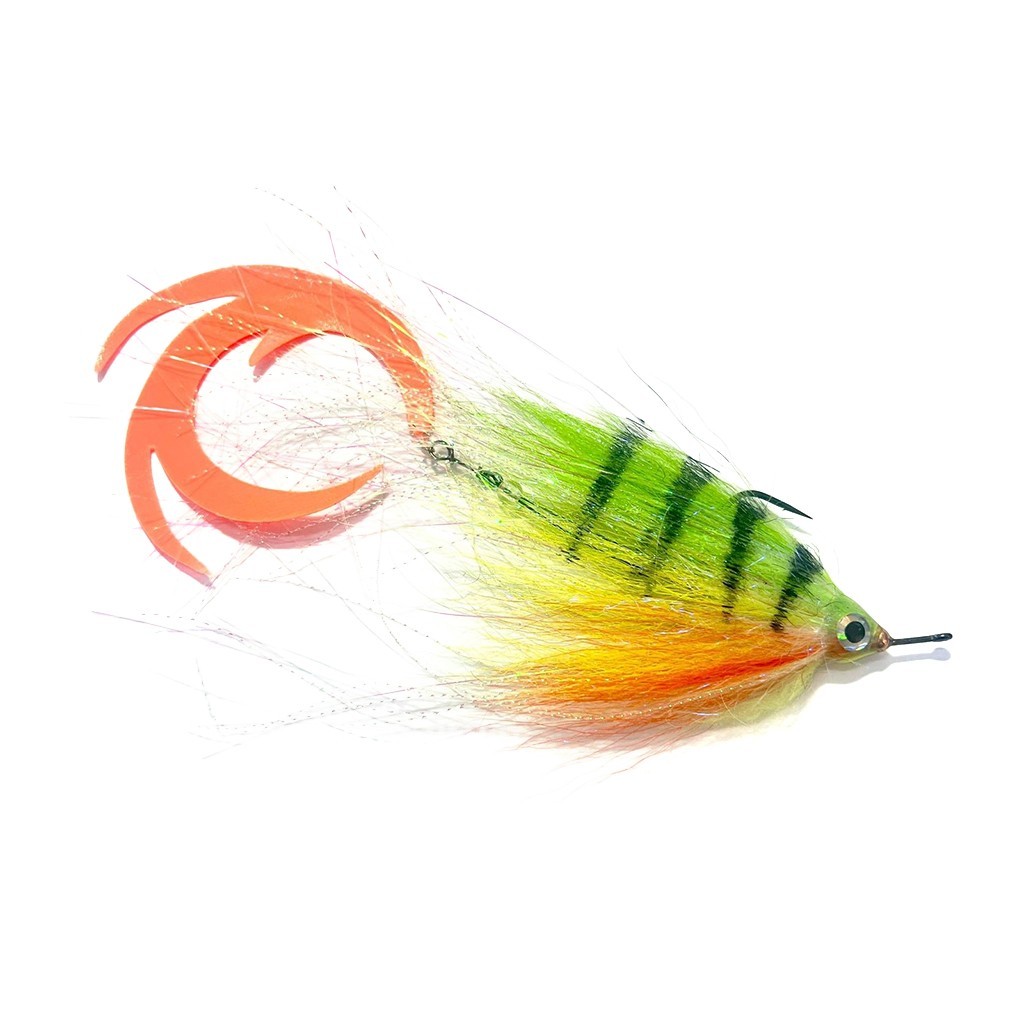 Vision Pike - Jig Dragontail Firetiger fly #4/0 in de groep Kunstaas / Vliegen / Snoekvliegen bij Sportfiskeprylar.se (A276900053-40)