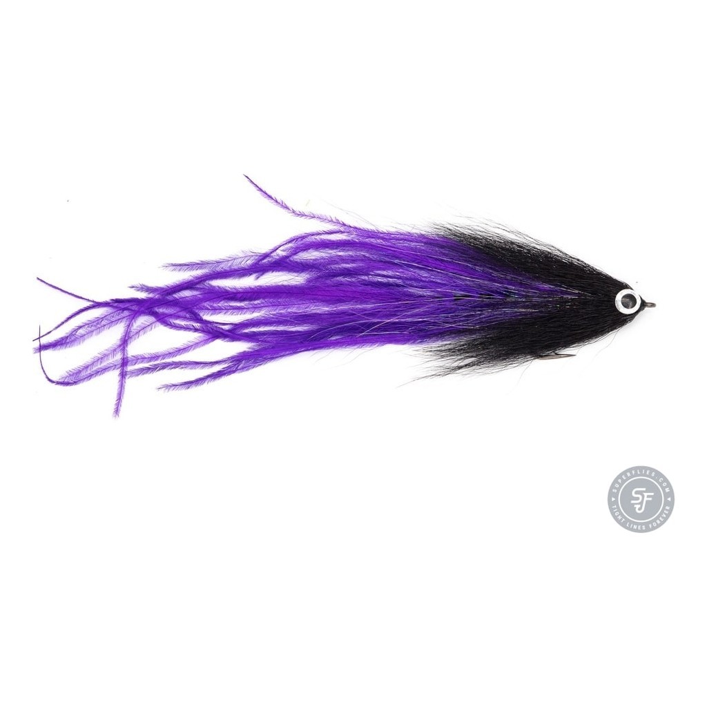 Vision Pike - Beast Black/Purple fly #6/0 in de groep Kunstaas / Vliegen / Snoekvliegen bij Sportfiskeprylar.se (A276900147-60)