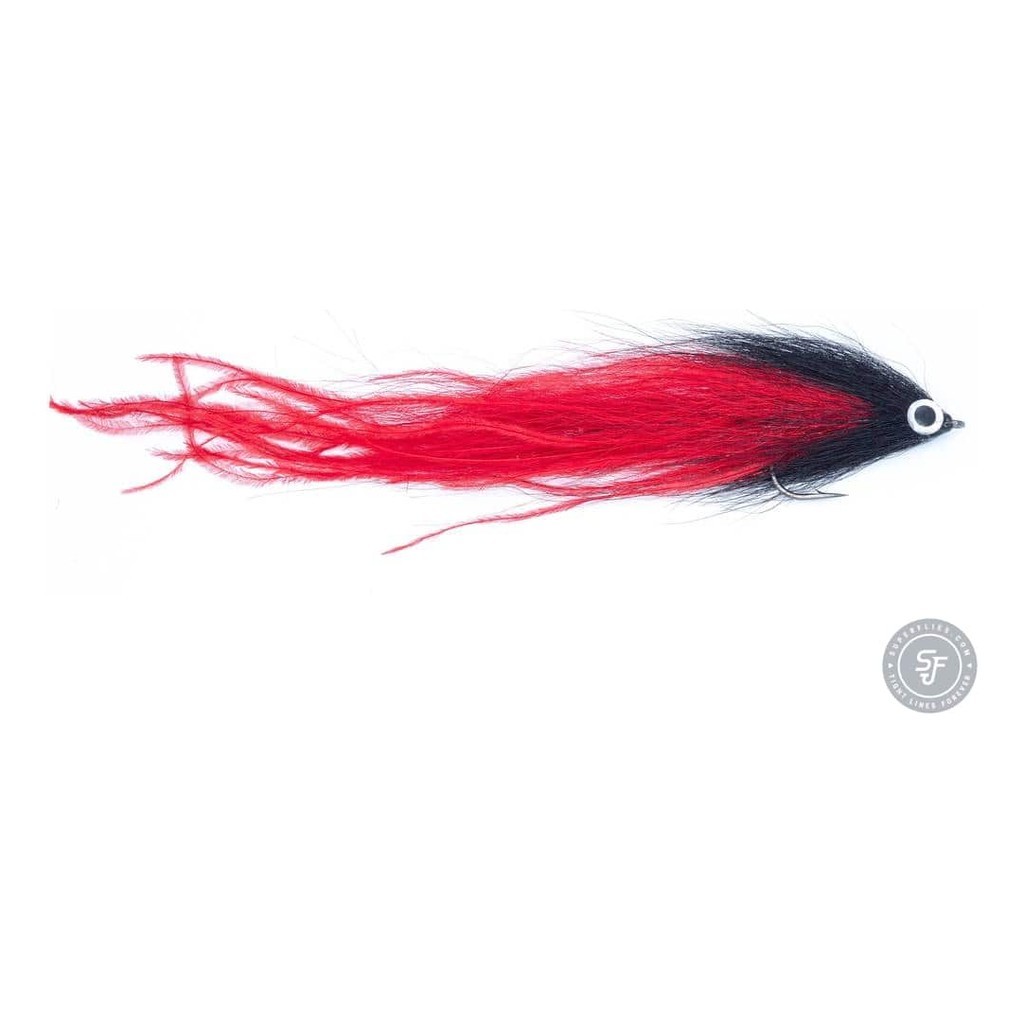 Vision Pike - Beast Black/Red fly #6/0 in de groep Kunstaas / Vliegen / Snoekvliegen bij Sportfiskeprylar.se (A276900149-60)