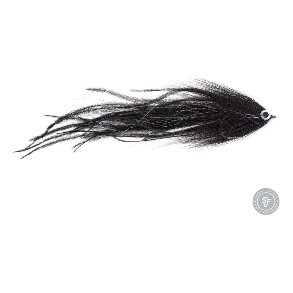 Vision Pike - Beast Black fly #6/0 in de groep Kunstaas / Vliegen / Snoekvliegen bij Sportfiskeprylar.se (A276900152-60)