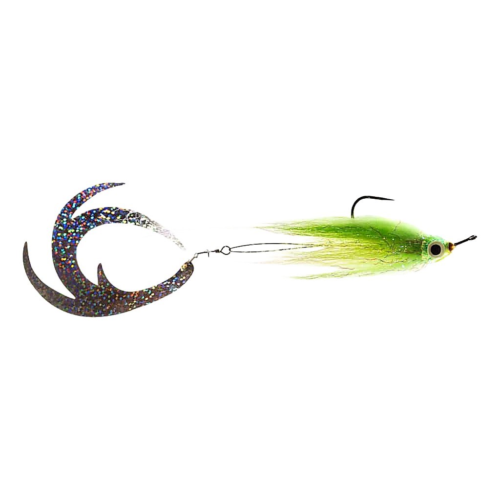 Vision Pike - Jig Dragontail Fl Yellow/Chartreuse fly #4/0 in de groep Kunstaas / Vliegen / Snoekvliegen bij Sportfiskeprylar.se (A276900232-40)