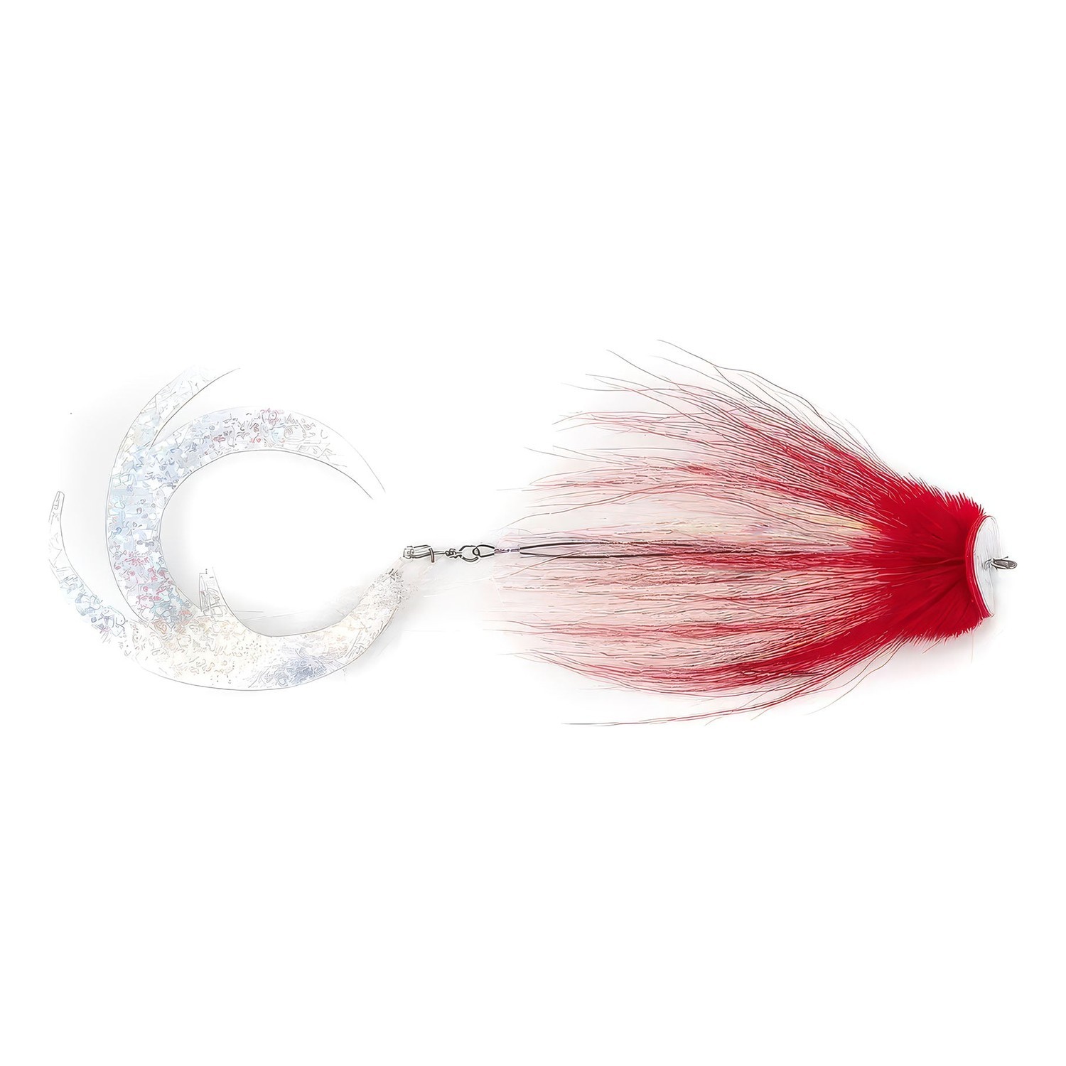 Vision Pike - Waterpusher Red/White Weighted fly #6/0 in de groep Kunstaas / Vliegen / Snoekvliegen bij Sportfiskeprylar.se (A276909531-60)