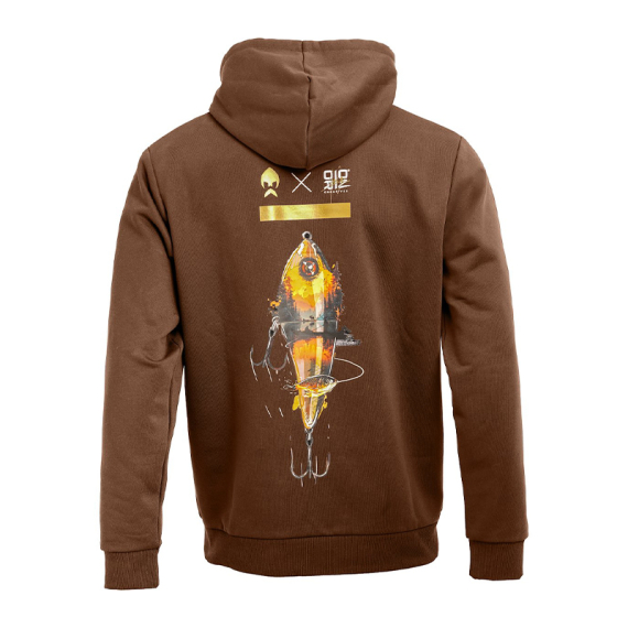 Westin Swimlure Hoodie Dark Brown in de groep Kleding & Schoenen / Kleding / Truien / Hoodies bij Sportfiskeprylar.se (A319-1447-Sr)