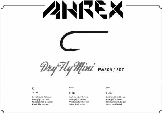 Ahrex FW506 - Dry Fly Mini in de groep Haken & Terminal Tackle / Haken / Vliegvis bindhaken bij Sportfiskeprylar.se (AFW506r)