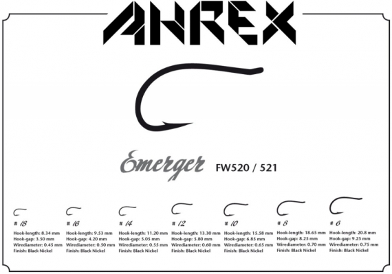 Ahrex FW520 - Emerger in de groep Haken & Terminal Tackle / Haken / Vliegvis bindhaken bij Sportfiskeprylar.se (AFW520r)