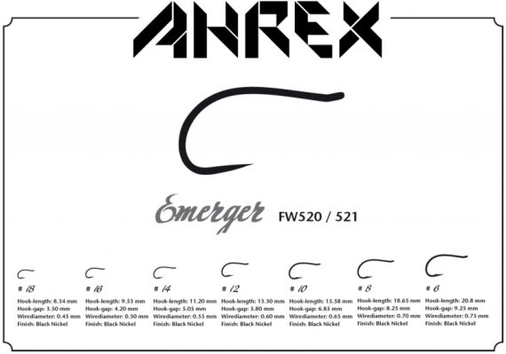 Ahrex FW521 - Emerger - Barbless #10 in de groep Haken & Terminal Tackle / Haken / Vliegvis bindhaken bij Sportfiskeprylar.se (AFW521-10)