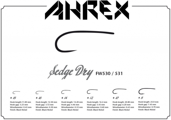 Ahrex FW530 - Sedge Dry in de groep Haken & Terminal Tackle / Haken / Vliegvis bindhaken bij Sportfiskeprylar.se (AFW530-8r)
