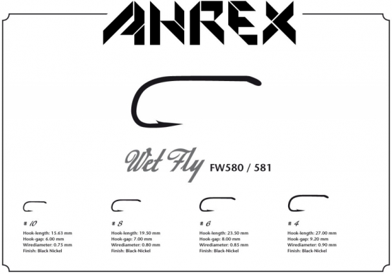 Ahrex FW580 - Wet Fly in de groep Haken & Terminal Tackle / Haken / Vliegvis bindhaken bij Sportfiskeprylar.se (AFW580-8r)