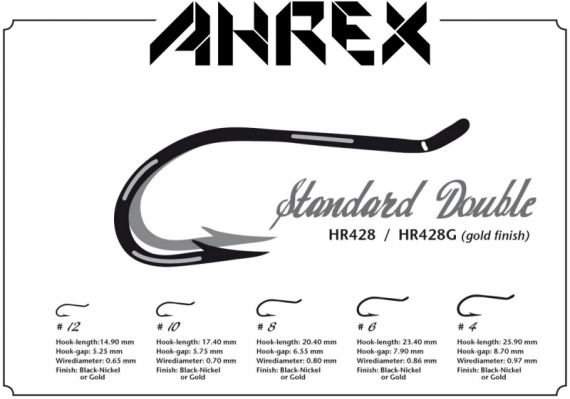 Ahrex HR428G - Tying Double Gold Finish #8 in de groep Haken & Terminal Tackle / Haken / Vliegvis bindhaken bij Sportfiskeprylar.se (AHR428G-8)